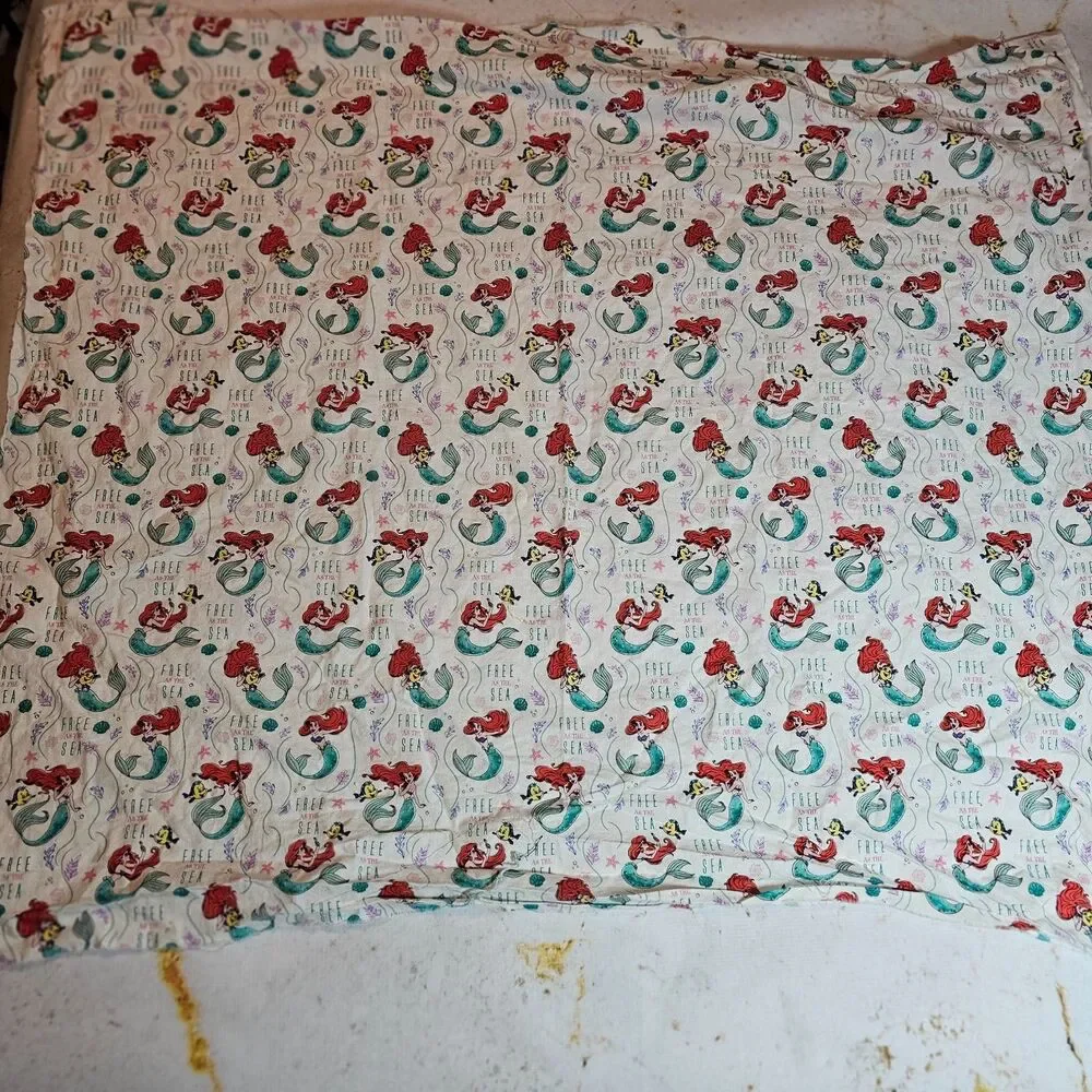 Ariel Little Mermaid Fabric Free as the Sea Print 1 Yard Cotton Quilt Craft